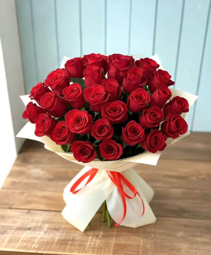Букет 29 Красных роз в Новоникольское