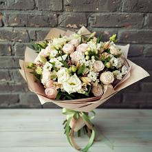 Букет цветов из:  Альстромерии, Розы и Хризантемы #REPLACE_PRED# Новоникольское