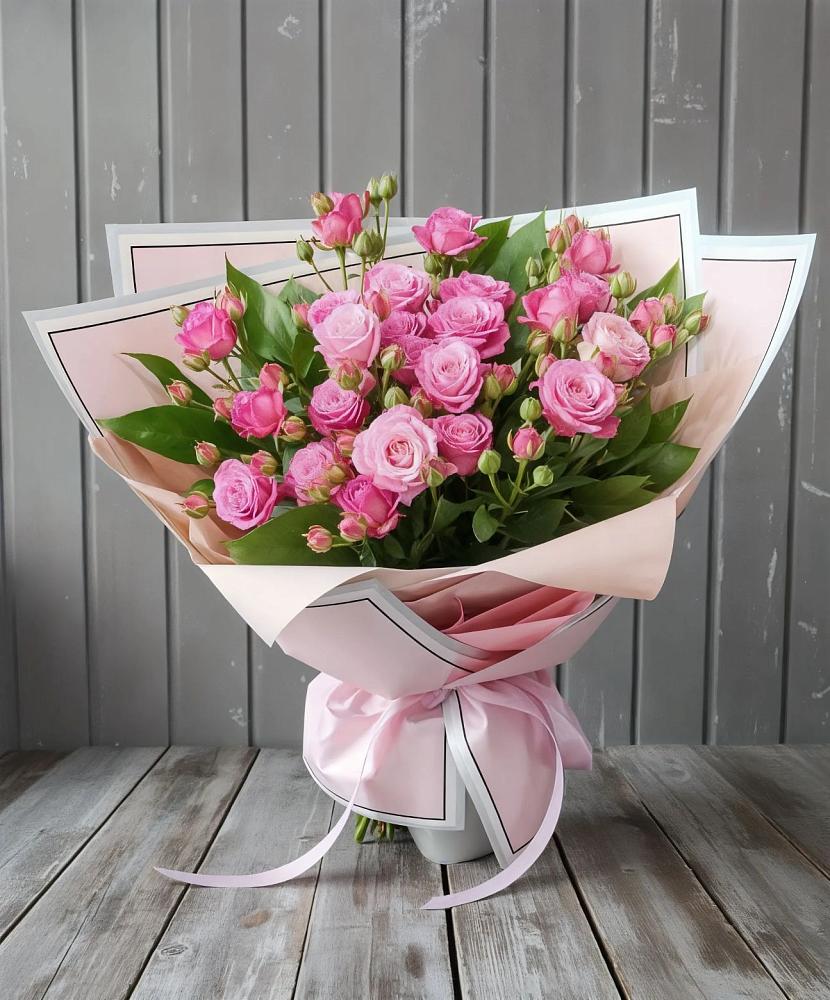 Букет Розовый кустик в Новоникольское