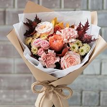 Букет цветов из:  Гвоздики, Хризантемы и Розы в Новоникольское