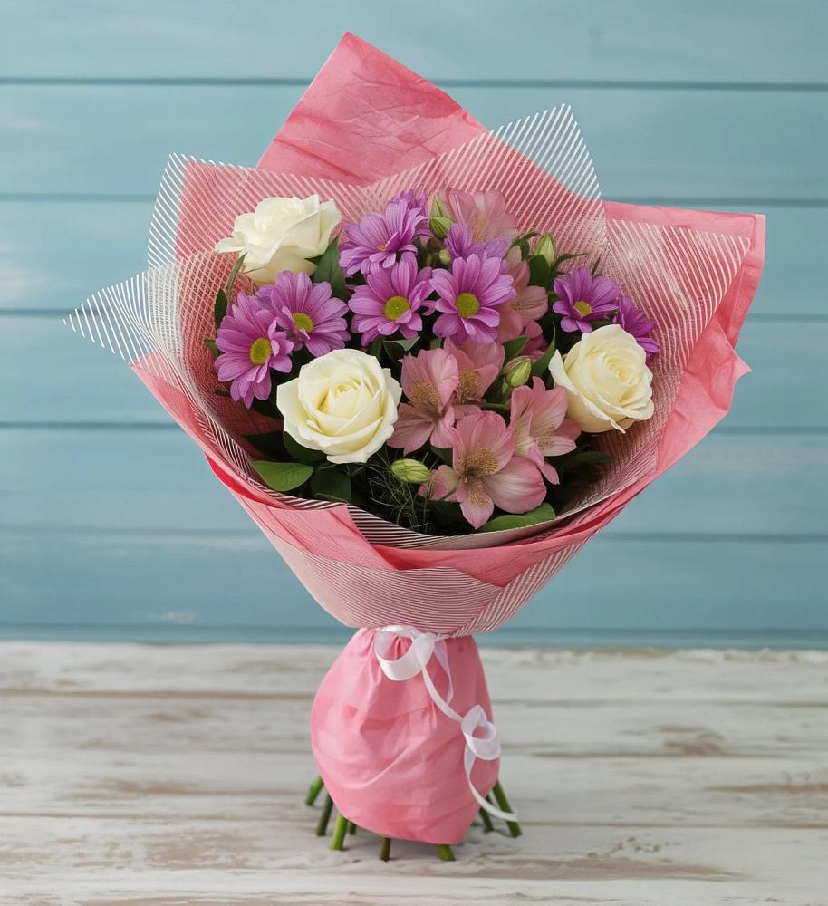 Букет цветов из: Герберы в Новоникольское