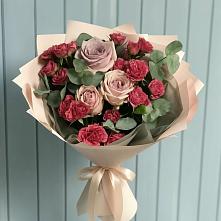 Букет цветов из:  Гвоздики и Розы #REPLACE_PRED# Новоникольское
