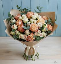 Букет цветов из:  Альстромерии и Розы в Новоникольское
